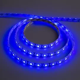 Светодиодная лента 12в, smd5050, 5 м, ip65, 60 led, 14.4 вт/м, 14-16 лм/1 led, dc, синий