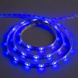 Светодиодная лента 12в, smd5050, 5 м, ip65, 30 led, 7.2 вт/м, 14-16 лм/1 led, dc, синий