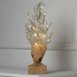 Светодиодный куст 11х11х44, роса, usb, т/белый