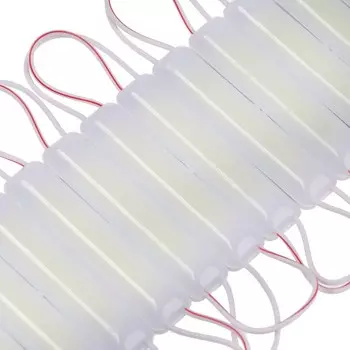 Светодиодный модуль smd5730, 2,4 вт, cob, 220 lm, линза 160град, ip65, 6500k, 12v 20шт белый