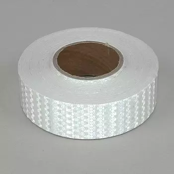 Светоотражающая лента, самоклеящаяся, белая, 5 см 45 м