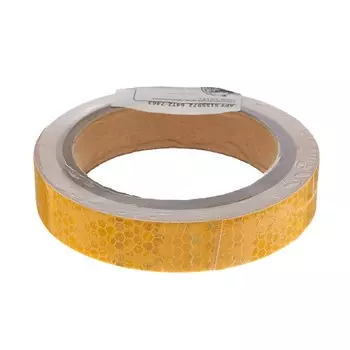 Светоотражающая лента, самоклеящаяся, желтая, 2 см 8 м