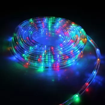 Световой шнур luazon lighting 10 мм, ip65, 5 м, 24 led/м, 220 в, 8 режимов, свечение мульти