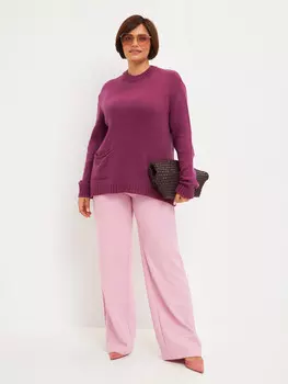 Свитер больших размеров оверсайз удлиненный