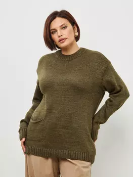 Свитер больших размеров оверсайз удлиненный