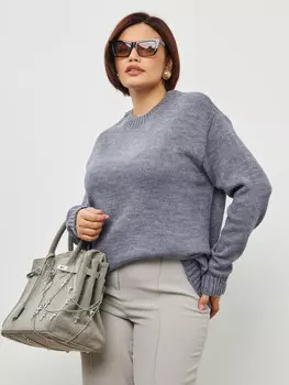 Свитер больших размеров оверсайз удлиненный