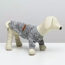 Свитер меланжевый, размер xl (дс 35, ош 32, ог 50 см), серый