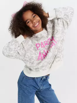Свитшот для девочек с принтом