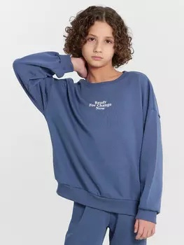 Свитшот для мальчиков синий с надписью