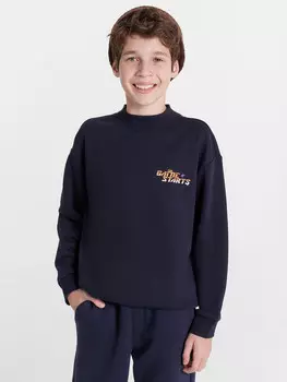 Свитшот для мальчиков синий с принтом