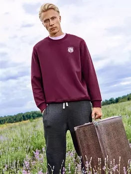 Свитшот мужской бордовый