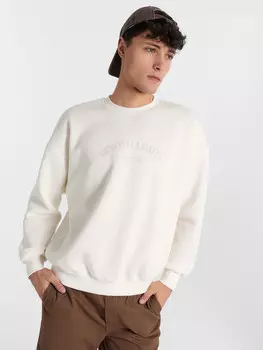 Свитшот мужской кремовый с надписью