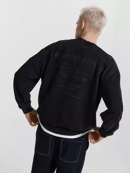 Свитшот мужской серый с надписью