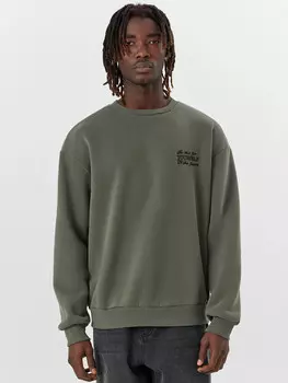 Свитшот мужской зеленый с надписью