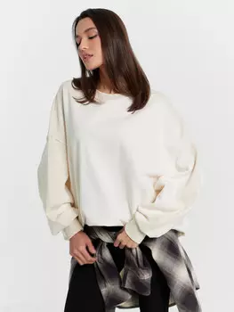 Свитшот женский кремовый