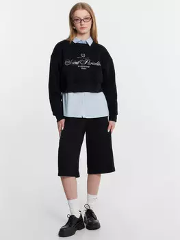 Свитшот женский укороченный с надписью