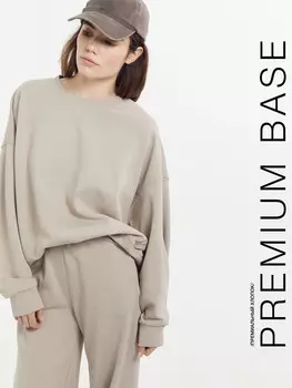 Свитшот женский в кофейно-коричневом цвете