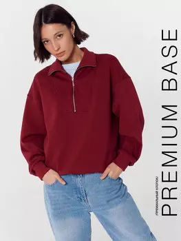 Свитшот женский вишнево-красный