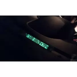 Табличка для номера телефона torso, 17х10 см, светится в темноте, хром