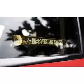 Табличка для номера телефона torso, в автомобиль, золотистый, светится в темноте