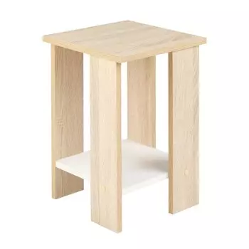 Табурет лайт эко, 300х300х450, дуб сонома/белый глянец