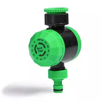 Таймер для полива, до 2-х часов, с набором переходников для подключения, пластик, greengo