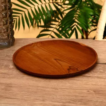 Тарелка, 30302 см, тиковое дерево