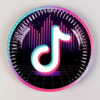 Тарелка бумажная блогер party, 17 см, набор 6 шт.