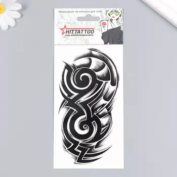Переводная тату на тело черная