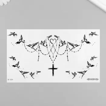 Переводные тату на тело черные