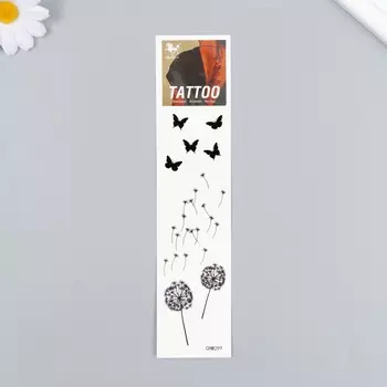 Переводная тату на тело черная