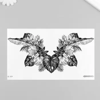 Переводная тату на тело черная