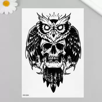 Переводная тату на тело черная