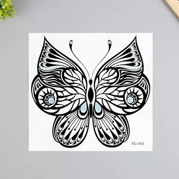 Переводная тату на тело черная