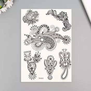 Переводные тату на тело черные