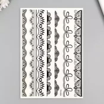 Переводные тату на тело черные