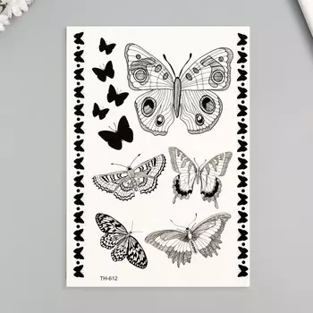 Переводные тату на тело черные