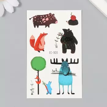 Переводные тату на тело цветные