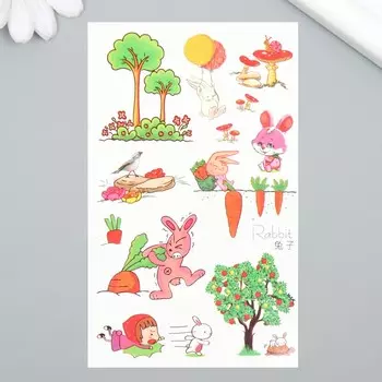 Переводные тату на тело цветные