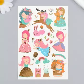 Переводные тату на тело цветные