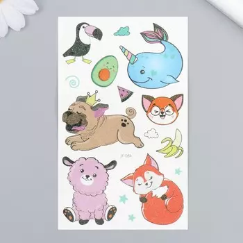 Переводные тату на тело цветные