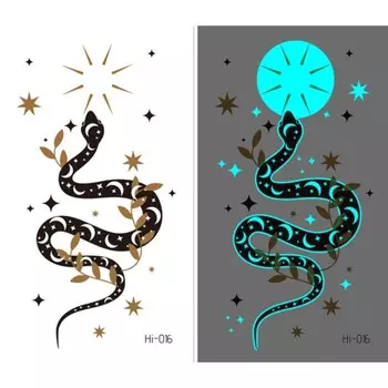 Татуировка на тело цветная фосфорная