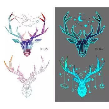 Татуировка на тело цветная фосфорная