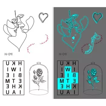 Переводные тату светящиеся