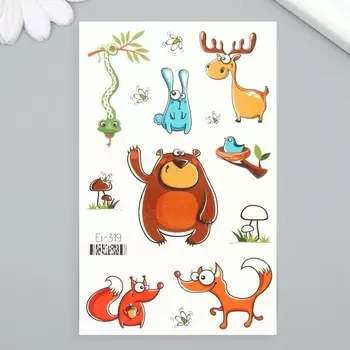 Переводные тату на тело светящиеся цветные