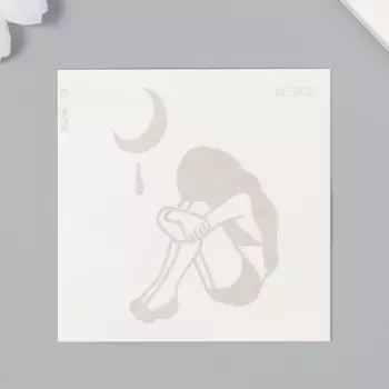 Переводная тату на тело синяя водостойкая