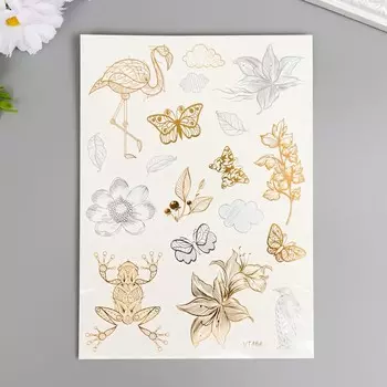 Татуировка на тело золото/серебро