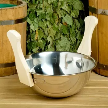 Таз из нержавеющей стали, 3,2л, с двумя ручками,