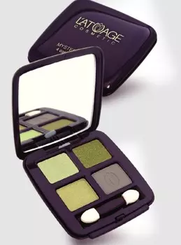 Тени для век Mysterious Eyes 4-х цветные №106 зелено-серые