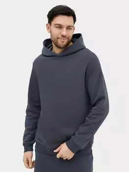 Теплое однотонное худи свободного силуэта в оттенке